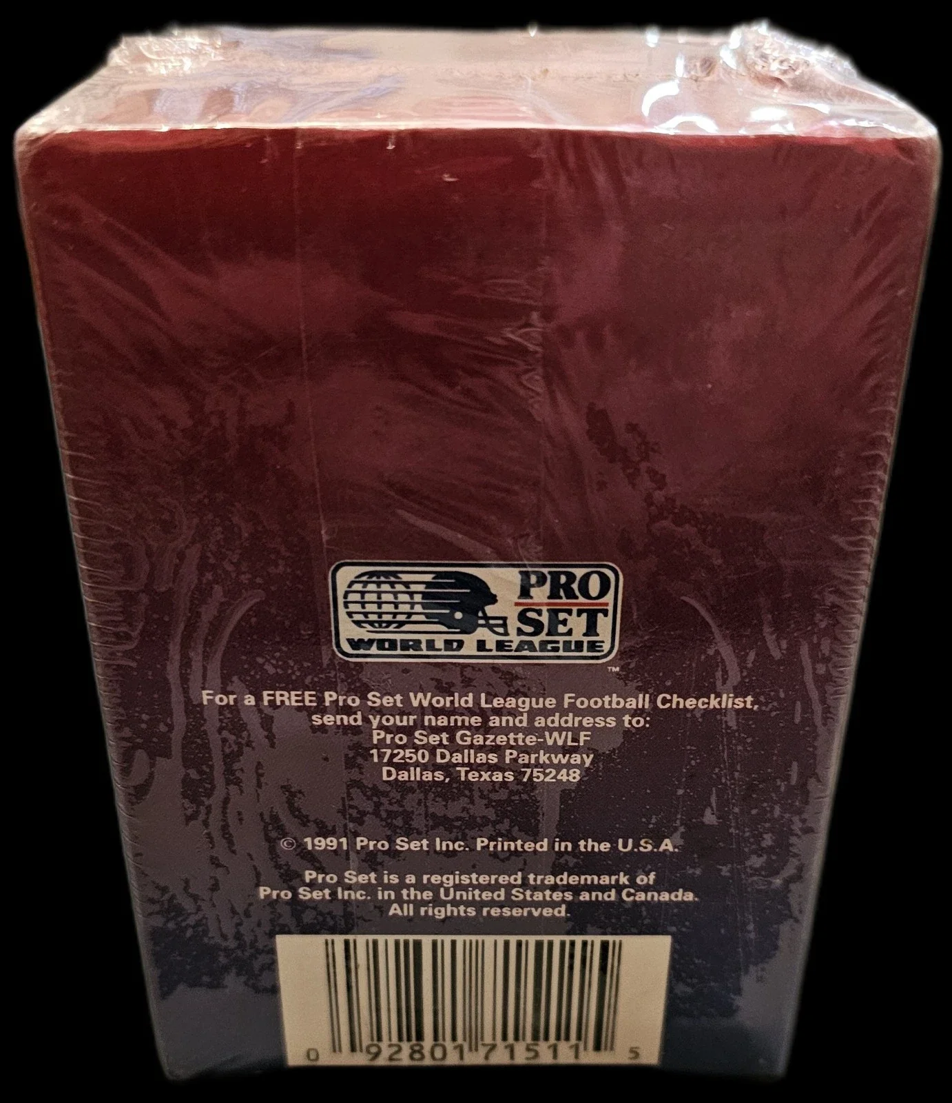 New - 1991 Pro Set World League Inaugural Series Football 150 Card Set Factory Sealed - Image 2