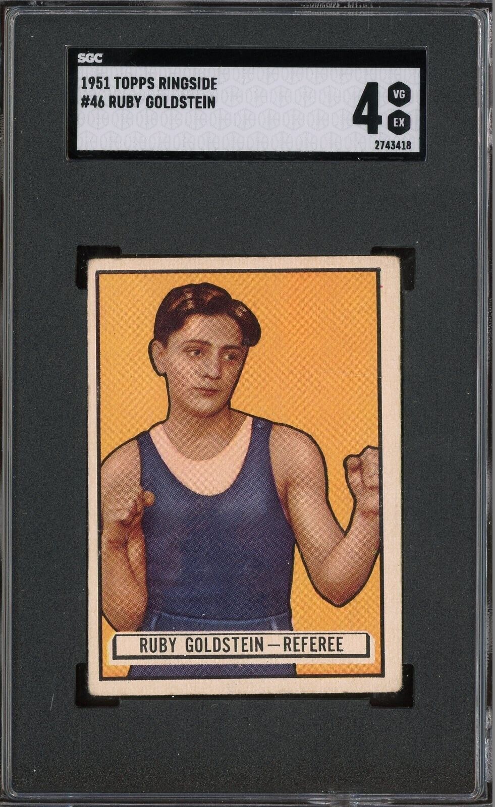 1951 Topps Ringside Boxing #46 Ruby Goldstein SGC 4 VG- EX