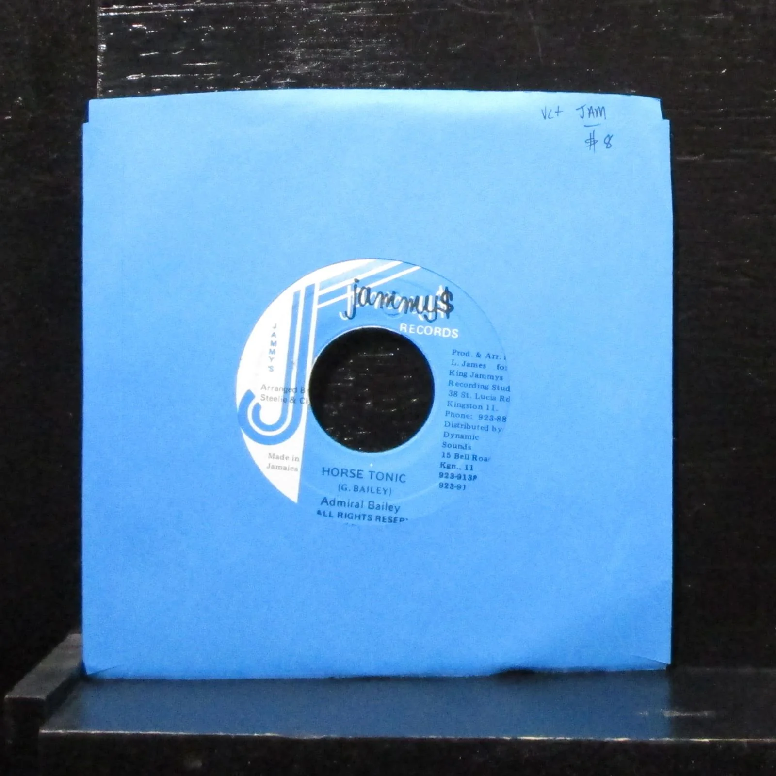 Admiral Bailey - Horse Tonic 7" VG+ Vinyl 45 Jammy's Records Jamaica 1987