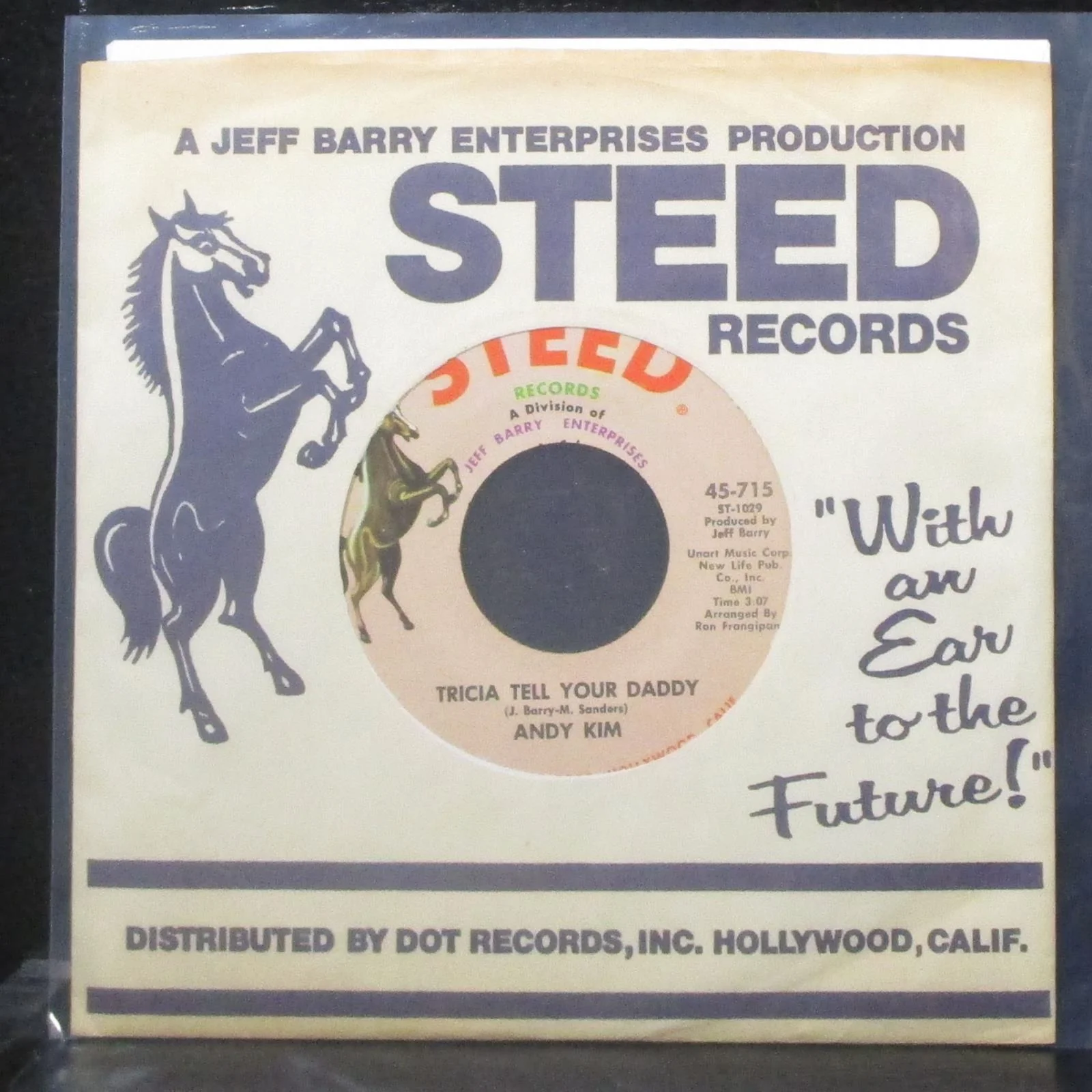 Andy Kim - Tricia Tell Your Daddy / Foundation Of My Soul 7" Mint- Vinyl 45-715