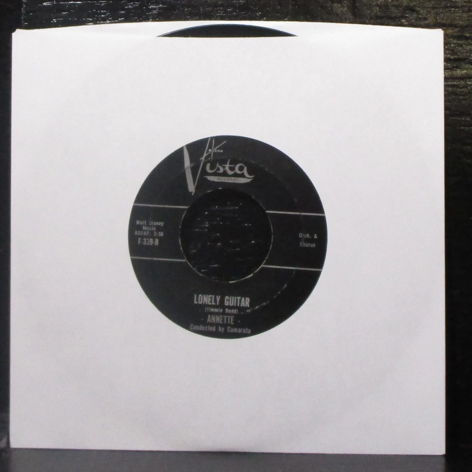 Annette - Wild Willie / Lonely Guitar 7" VG+ Vinyl 45 Buena Vista F-339 USA 1959 - Image 2