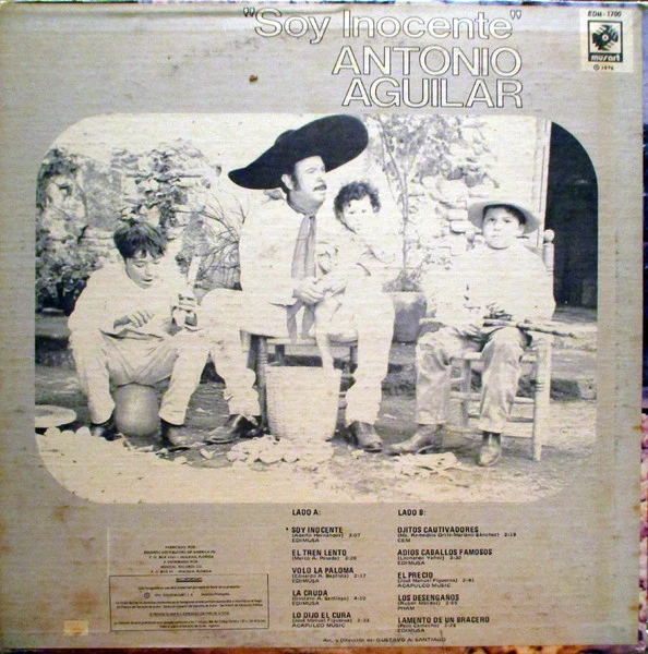 Antonio Aguilar - Soy Inocente - VG+ LP Record 1976 Musart USA Vinyl - Latin / Mariachi / Ranchera - Image 2
