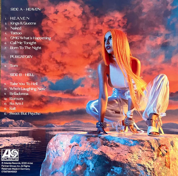 Ava Max - Heaven & Hell - Mint- LP Record 2021 Atlantic Urban Outfitters Exclusive Neon Orange Vinyl - Dance-pop - Image 2