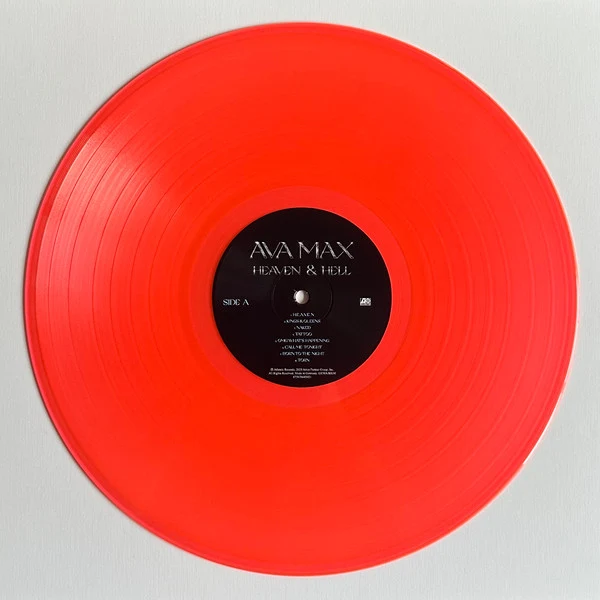 Ava Max - Heaven & Hell - Mint- LP Record 2021 Atlantic Urban Outfitters Exclusive Neon Orange Vinyl - Dance-pop - Image 3