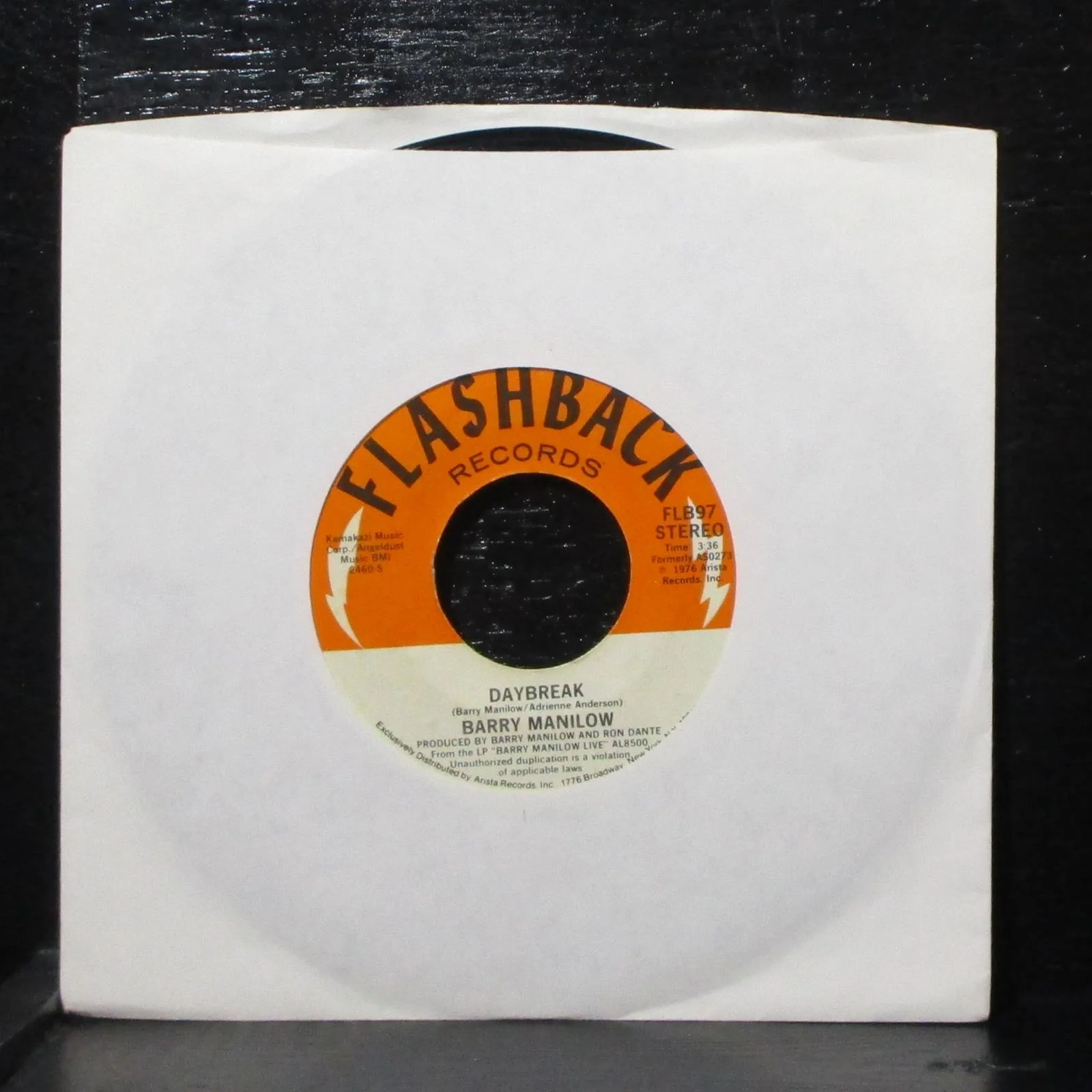 Barry Manilow - Looks Like We Made It / Daybreak 7" Mint- Flashback FLB97 USA - Image 2