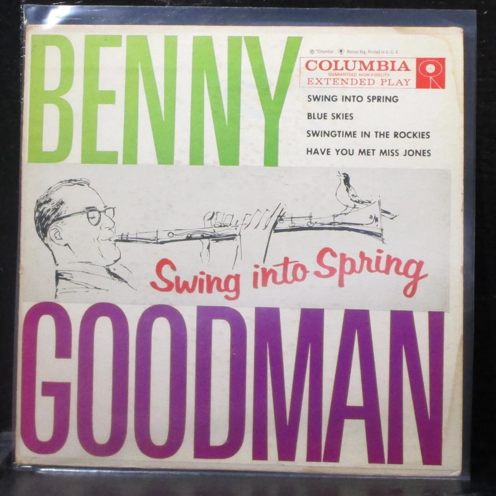 Benny Goodman - Swing Into Spring EP 7" VG+ Promo Vinyl 45 Columbia USA 1958
