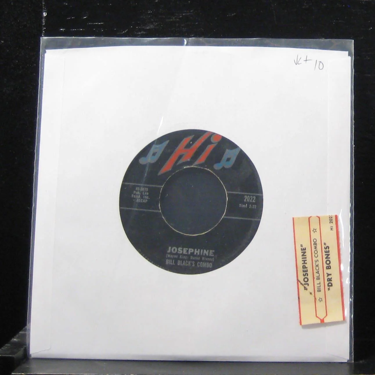 Bill Blacks Combo Josephine / Dry Bones 7" VG+ 2022 Vinyl 45 Hi 1960