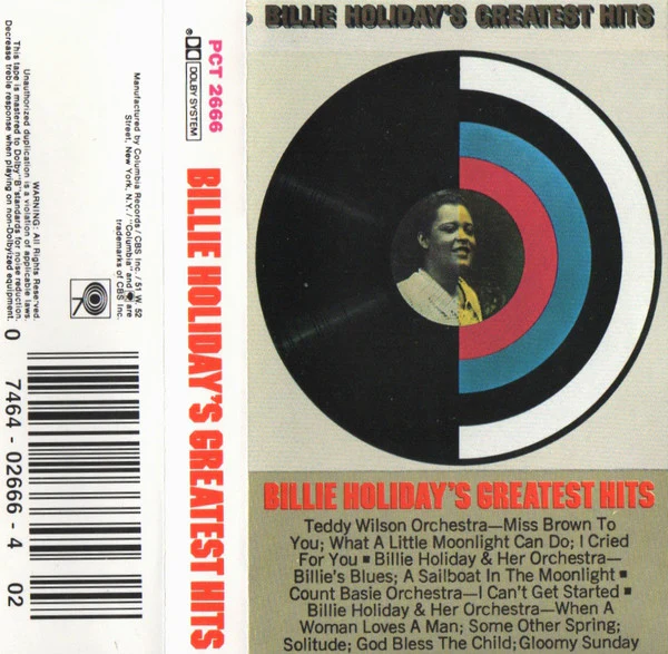 Billie Holiday - Billie Holiday's Greatest Hits - VG Cassette 1989 Columbia Tape - Jazz
