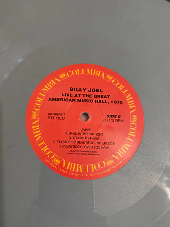 Billy Joel - Live At The Great American Music Hall, 1975 - New LP Record Store Day 2023 Columbia RSD Opaque Gray Vinyl - Classic Rock - Image 5