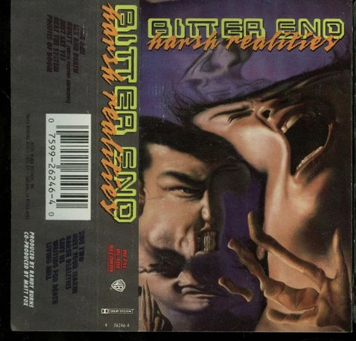 Bitter End - Harsh Realities - Mint- Cassette 1990 Metal Blade Warner USA Tape - Rock / Thrash
