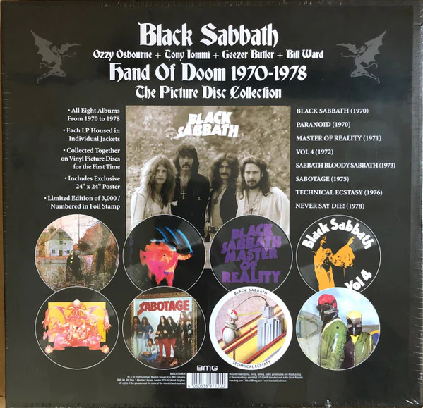 Black Sabbath - Hand Of Doom 1970-1978 - New 8 LP Record Box Set 2023 BMG Sanctuary UK Picture Disc Vinyl & Numbered - Hard Rock / Doom / Blues Rock - Image 2