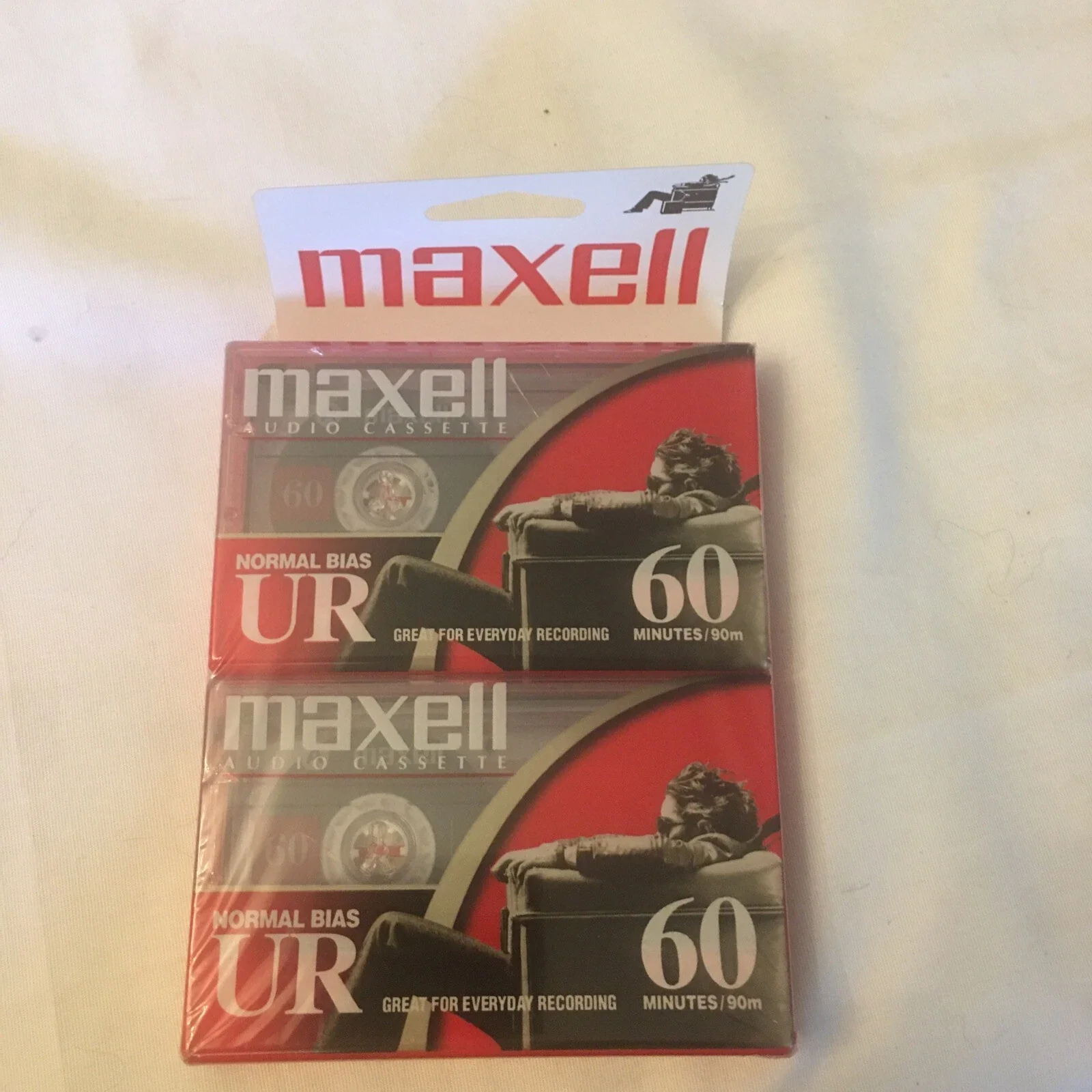 Blank Maxwell Audio Cassette 2 Pack - New Normal Bias UR - 60 Minutes