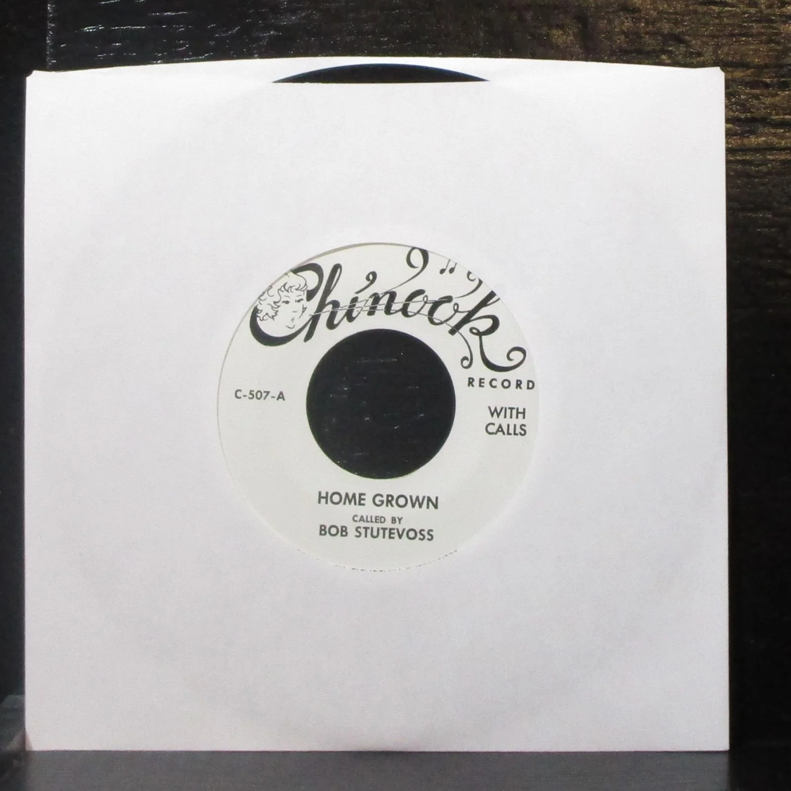 Bob Stutevoss & The Warriors - Home Grown 7" VG+ Vinyl 45 Chinook C-507 - Image 2