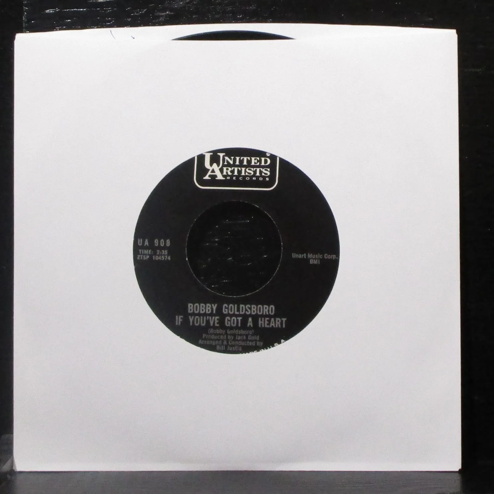 Bobby Goldsboro - If You Wait For Love / If You've Got A Heart 7" Mint- 45 UA908 - Image 2