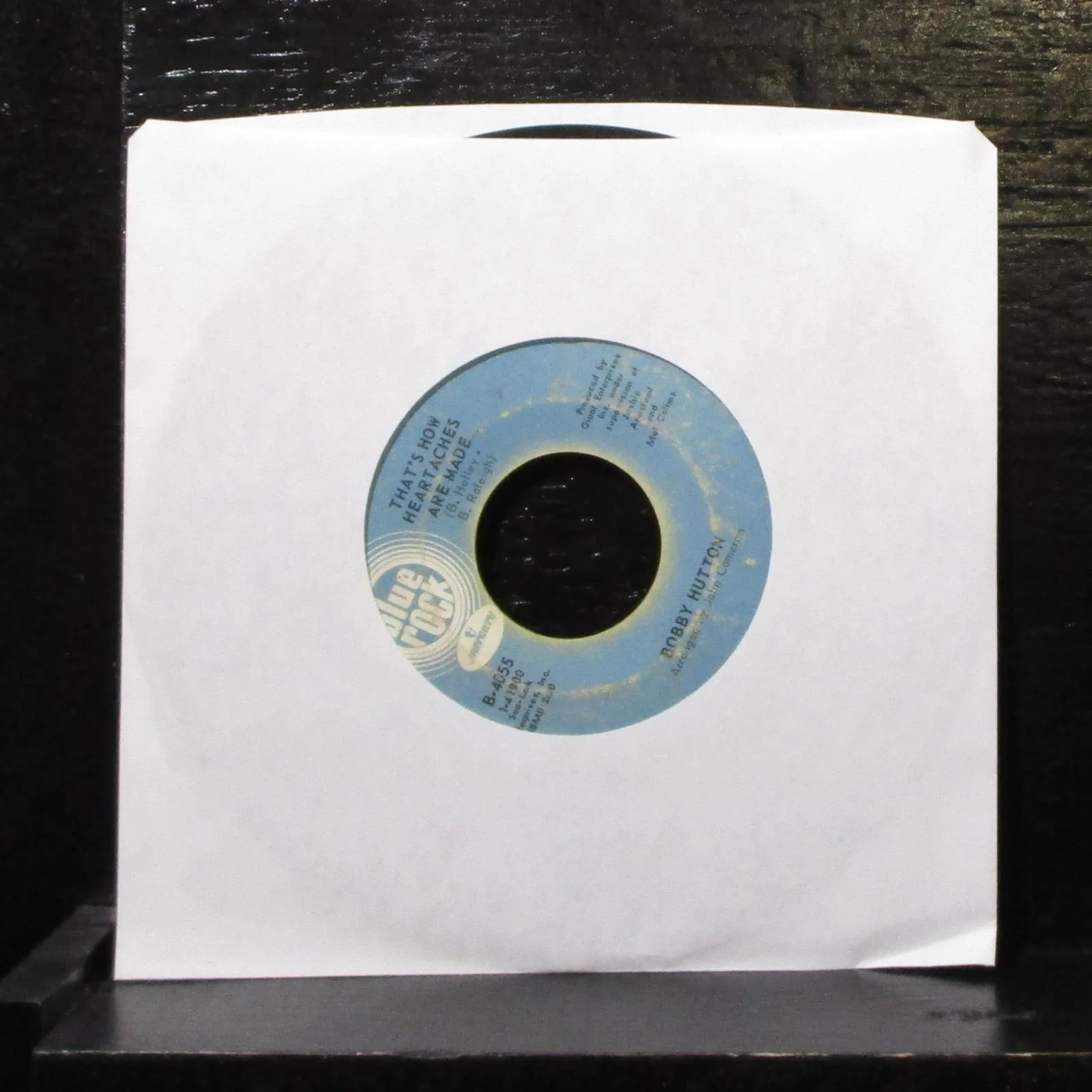 Bobby Hutton - That's How Heartaches Are Made / Ooo Baby 7" VG- Vinyl 45 B-4055 - Image 2