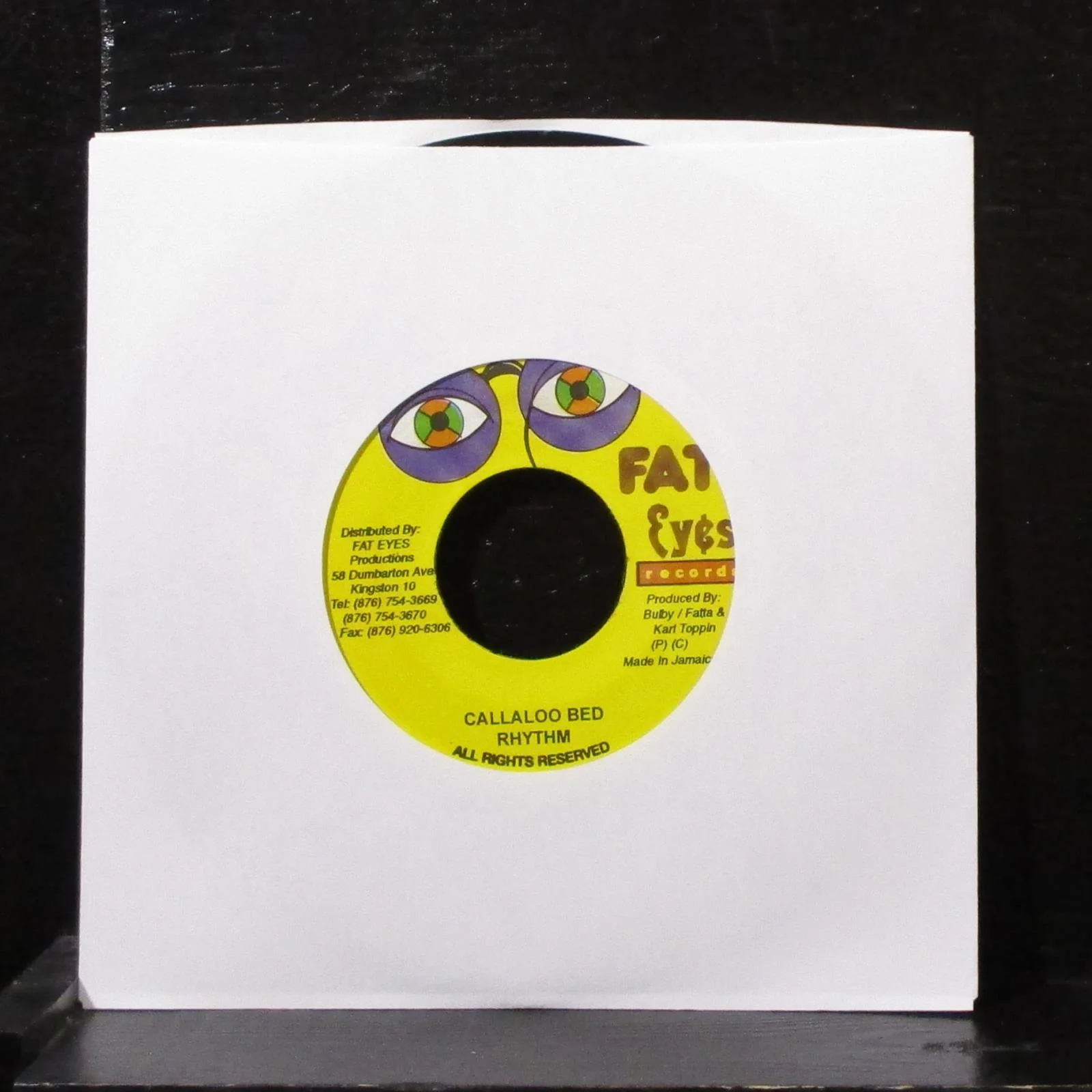 Bounty Killer - No Tomorrow 7" VG+ Vinyl 45 Fat Eyes Jamaica - Image 2