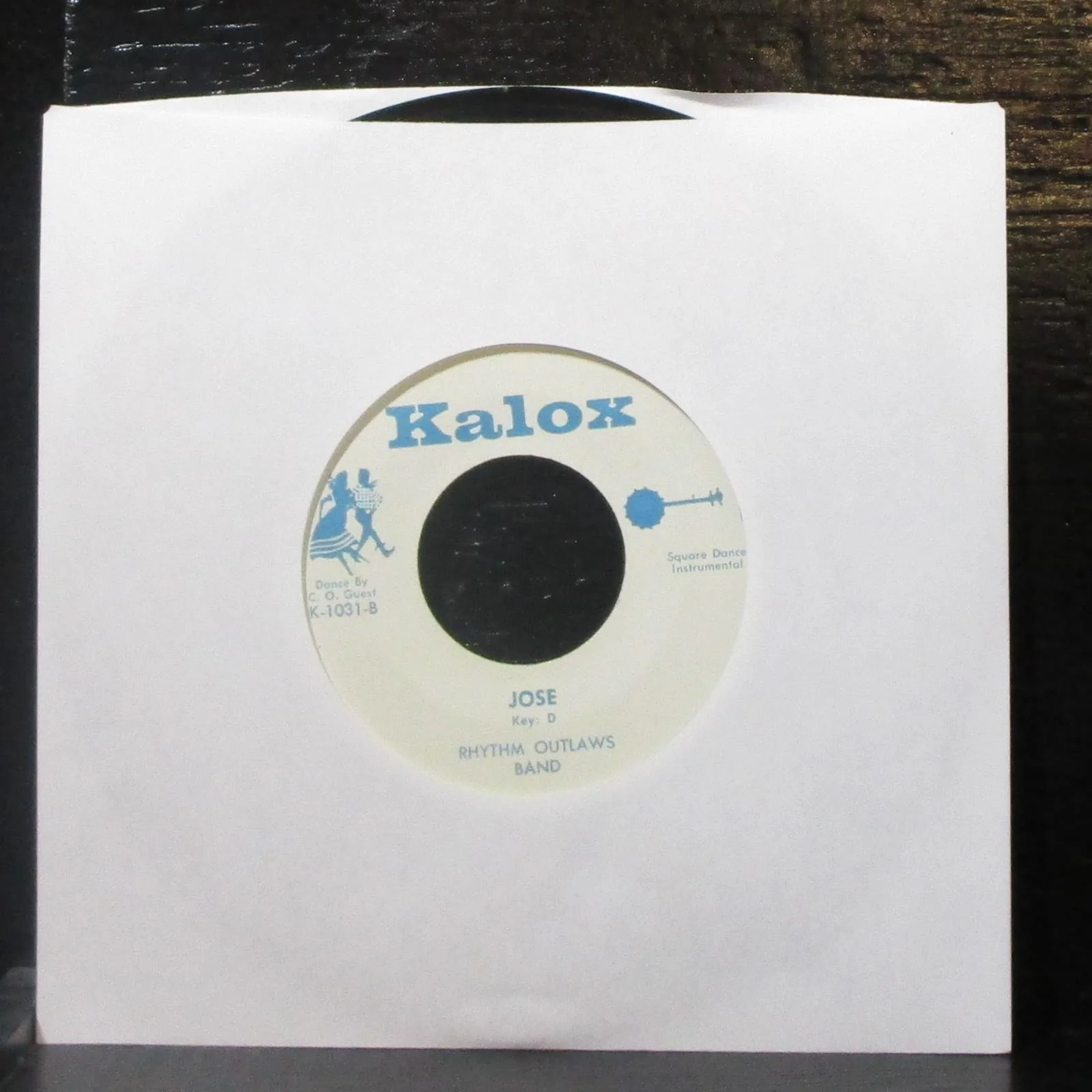 C. O. Guest & Rhythm Outlaws - Jose 7" VG+ Vinyl 45 Kalox K-1031 USA - Image 2