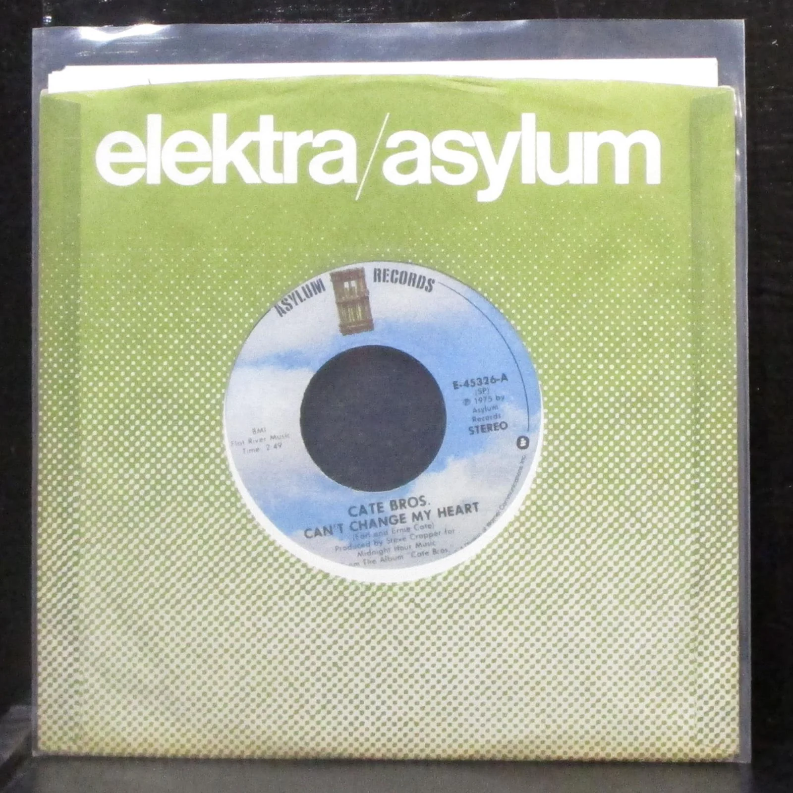 Cate Bros. - Can't Change My Heart / Time For Us 7" Mint- 45 Asylum E-45326 SP