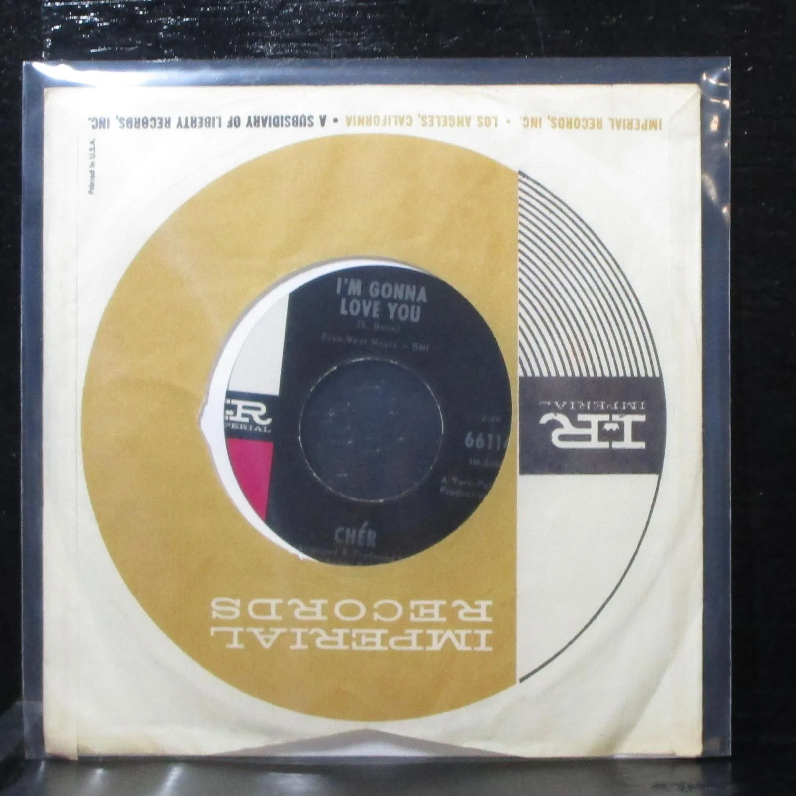 Cher - All I Really Want To Do / I'm Gonna Love You 7" VG+ Imperial 66114 USA - Image 2