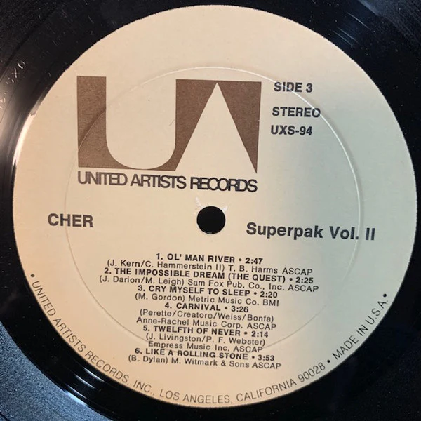 Cher - Superpak Vol. II - VG+ 2 LP Record 1972 United Artists USA Original Vinyl - Pop Rock / Classic Rock / Soft Rock - Image 5