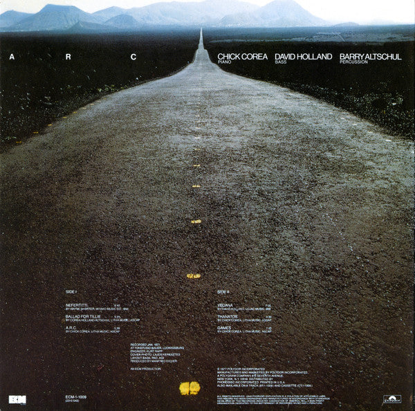 Chick Corea / David Holland / Barry Altschul - A. R. C. - VG+ LP Record 1977 ECM USA Vinyl - Avant-garde Jazz - Image 2