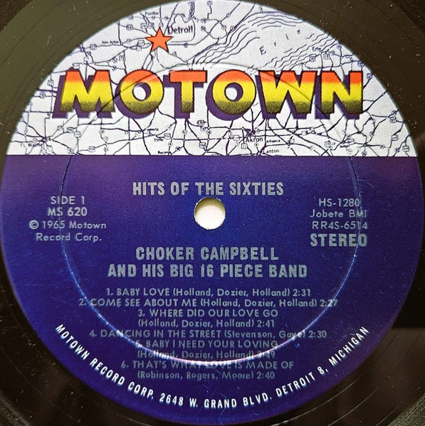 Choker Campbell And His 16 Piece Band - Hits Of The Sixties - Near Mint- LP Record 1965 Motown USA Original RARE Vinyl - Soul / Funk - Image 3