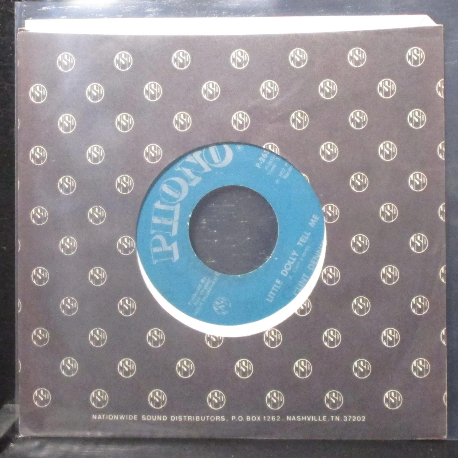 Clint Dennis - We'll Say Goodbye / Little Dolly Tell Me 7" VG+ Vinyl 45 Phono - Image 2