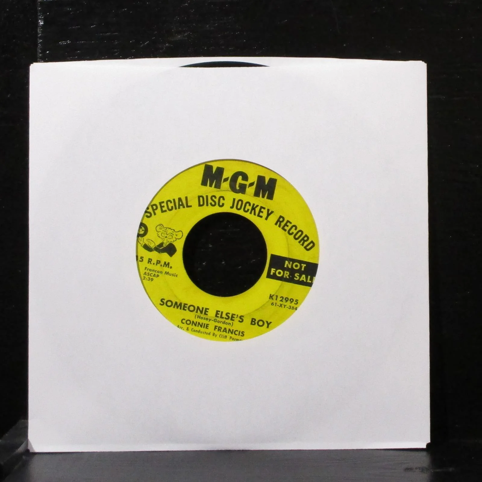 Connie Francis - Breakin' In A Brand New Broken Heart 7" VG- Promo Vinyl K12995 - Image 2