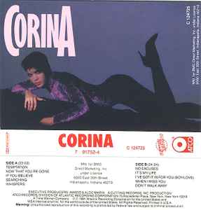 Corina - Corina - Mint- Cassette 1991 Cutting Records Tape - Electronic