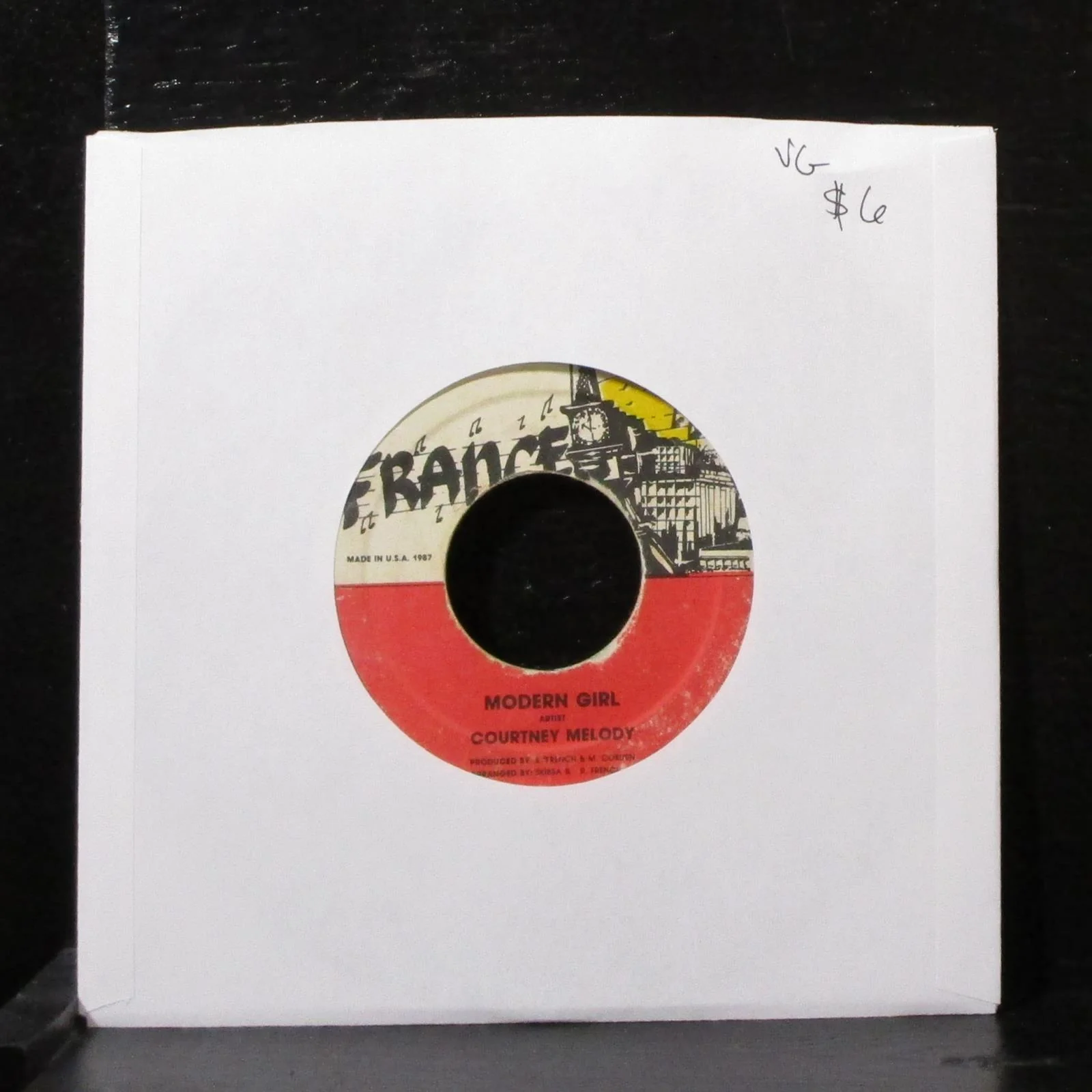 Courtney Melody - Modern Girl 7" VG Vinyl 45 France USA 1987