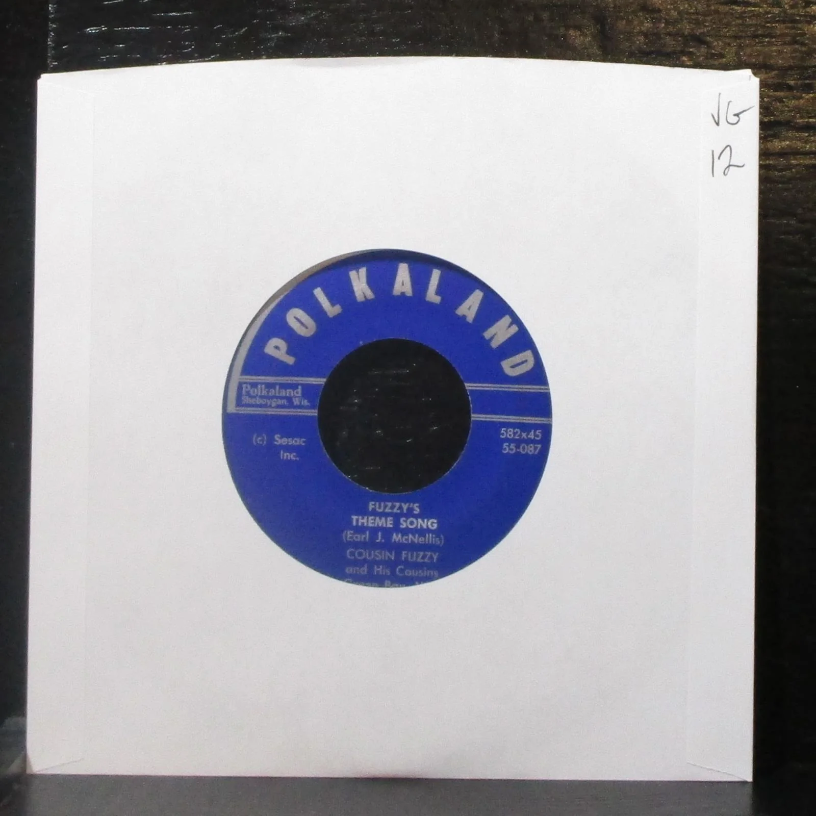Cousin Fuzzy - Fuzzy's Theme Song / Tanta Anna 7" VG Vinyl 45 Polkaland 582x45