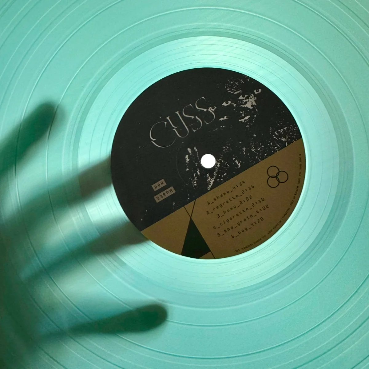 Cuss - DOR + WILT - New LP Record 2024 Self Released Coke Bottle Clear Vinyl & Zine - Chicago Rock / Grunge - Image 3