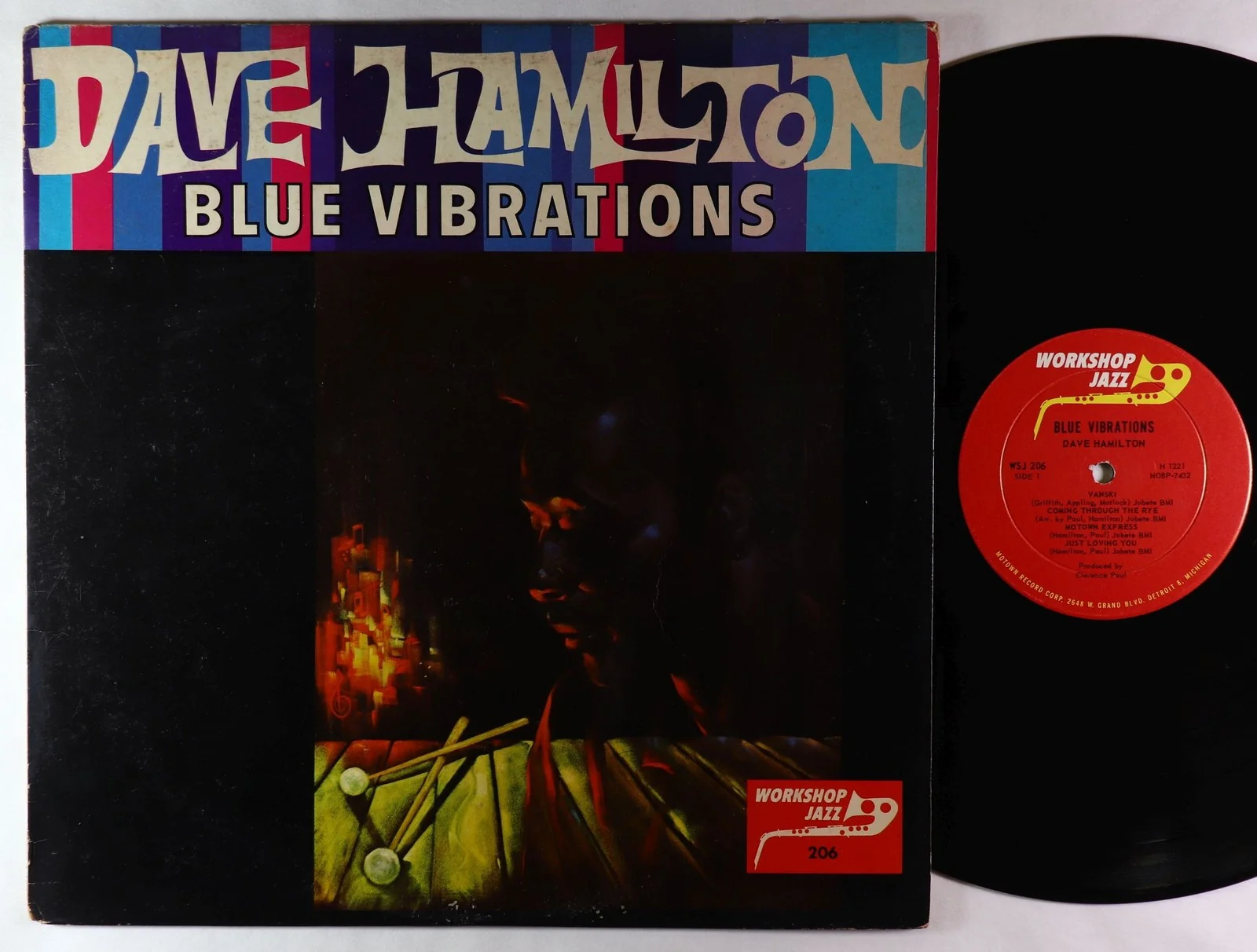 Dave Hamilton - Blue Vibrations LP - VG+ LP Record 1963 Workshop Mono DG Original Vinyl - Jazz / Post Bop
