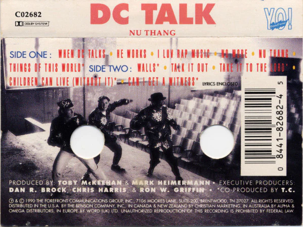 DC Talk - Nu Thang - Mint- Cassette 1990 Yo! ForeFront USA Tape & Insert - Pop Rap / New Jack Swing - Image 2
