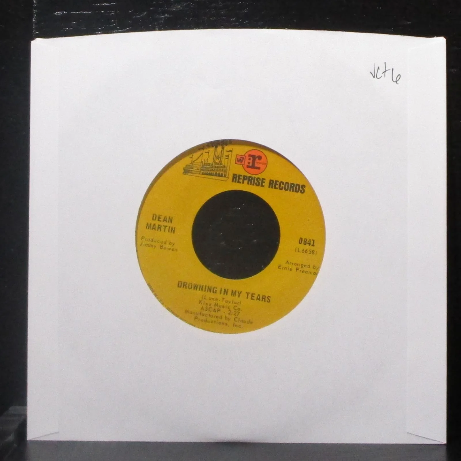 Dean Martin - I Take A Lot Of Pride In What I Am 7" VG+ Vinyl 45 Reprise 0841