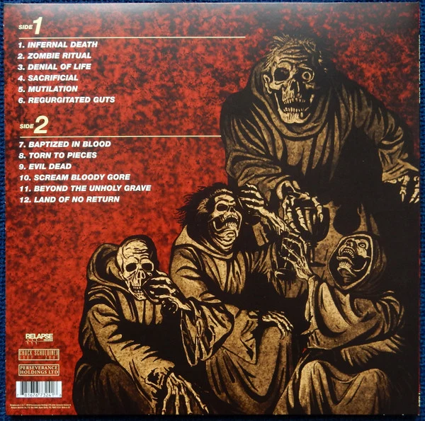 Death - Scream Bloody Gore (1987) - Mint- LP Record 2016 Relapse Black Vinyl & Insert - Death Metal - Image 3