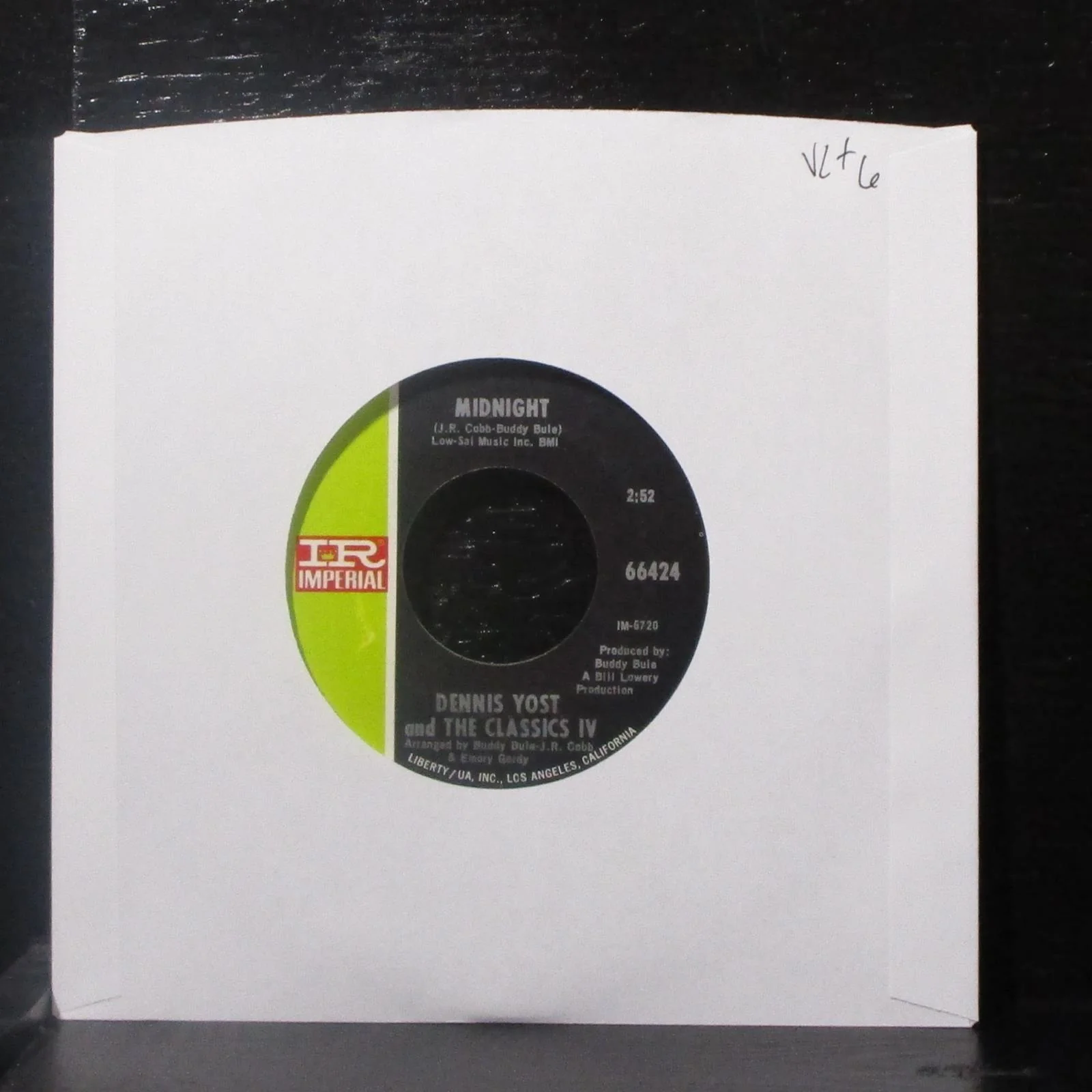 Dennis Yost - Midnight / The Comic 7" VG+ Vinyl 45 Imperial 66424 USA 1969