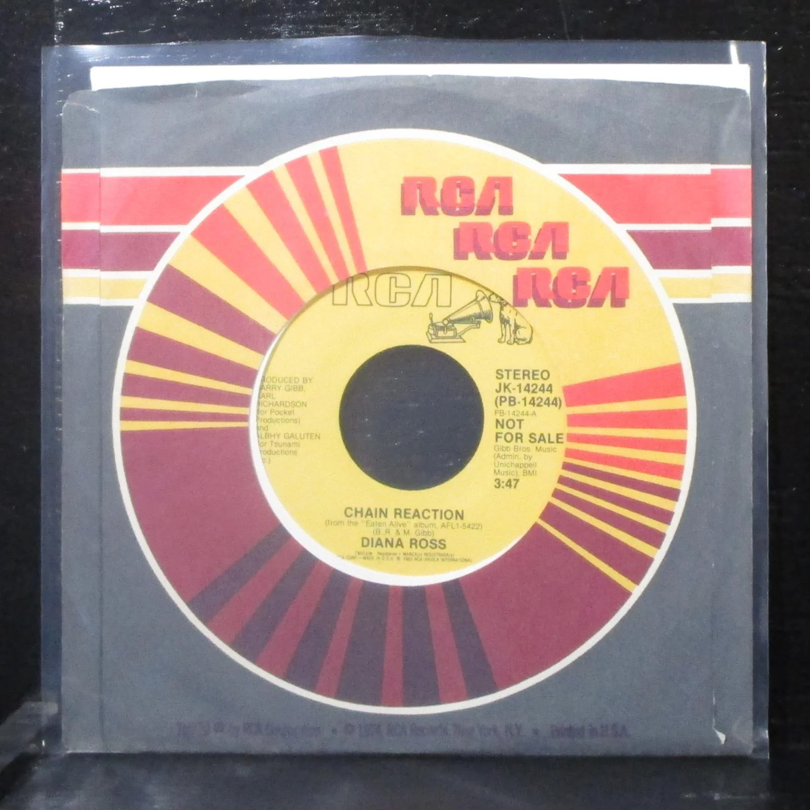 Diana Ross - Chain Reaction 7" Mint- Promo Vinyl 45 RCA JK-14244 USA 1985