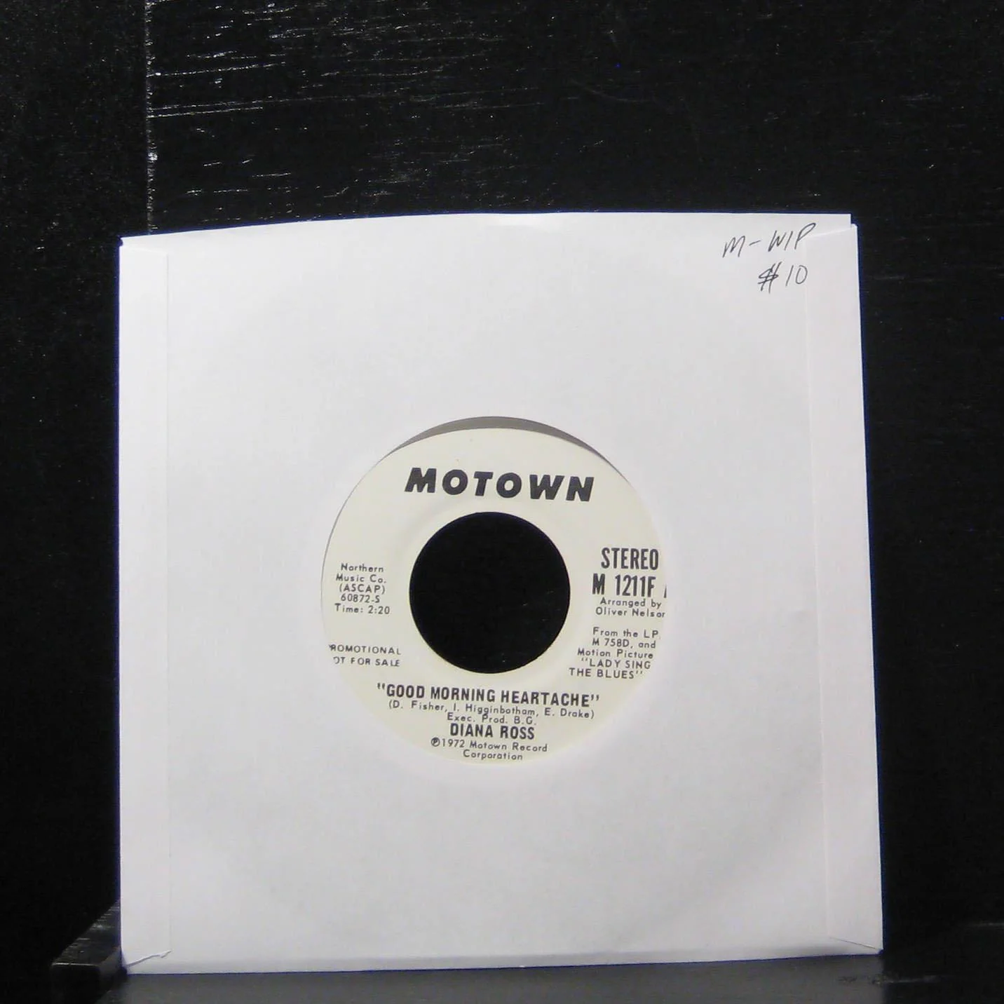 Diana Ross - Good Morning Heartache 7" Mint- M 1211F Vinyl 45 Promo