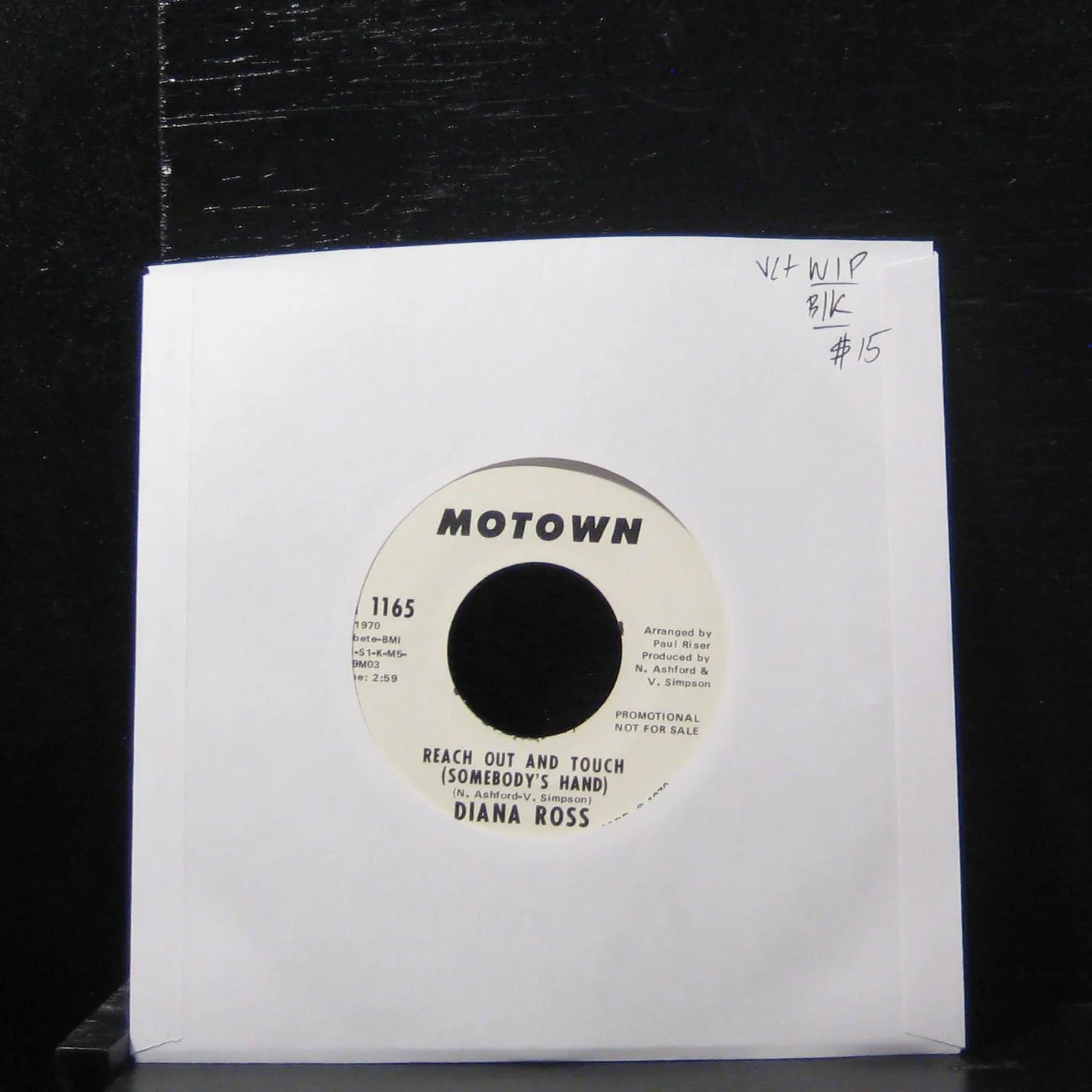 Diana Ross - Reach Out And Touch (Somebody's Hand) 7" VG+ M 1165 Vinyl 45 Promo