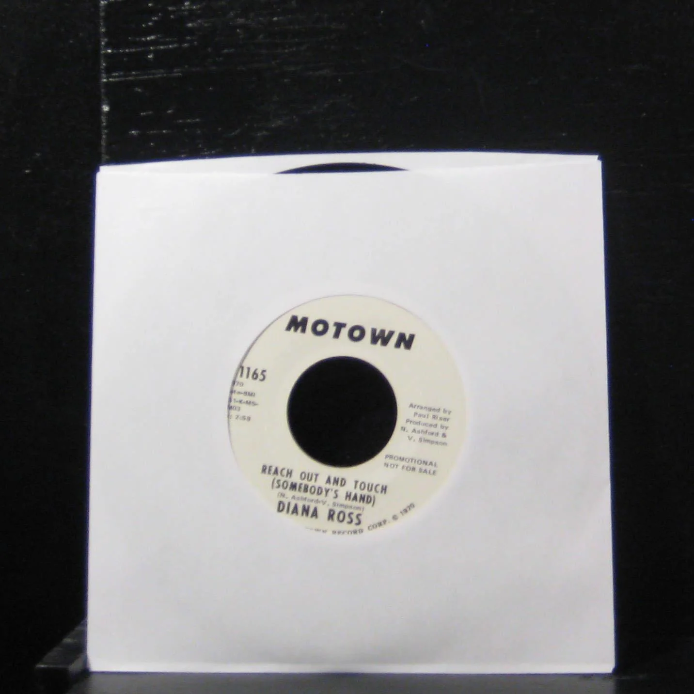 Diana Ross - Reach Out And Touch (Somebody's Hand) 7" VG+ M 1165 Vinyl 45 Promo - Image 2
