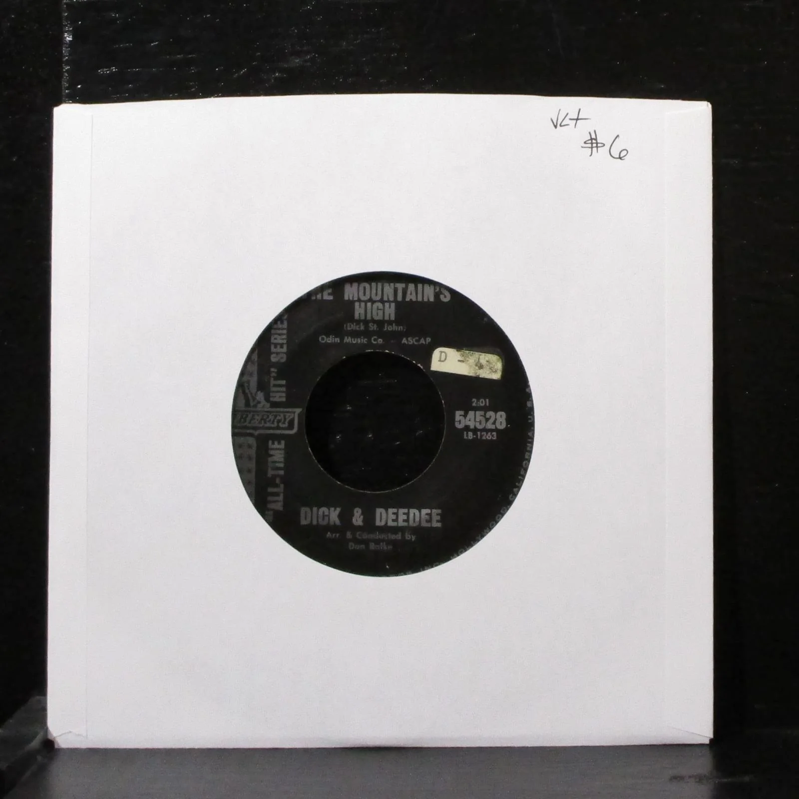 Dick & Deedee - The Mountain's High / Tell Me 7" VG+ Vinyl 45 Liberty 54528 USA