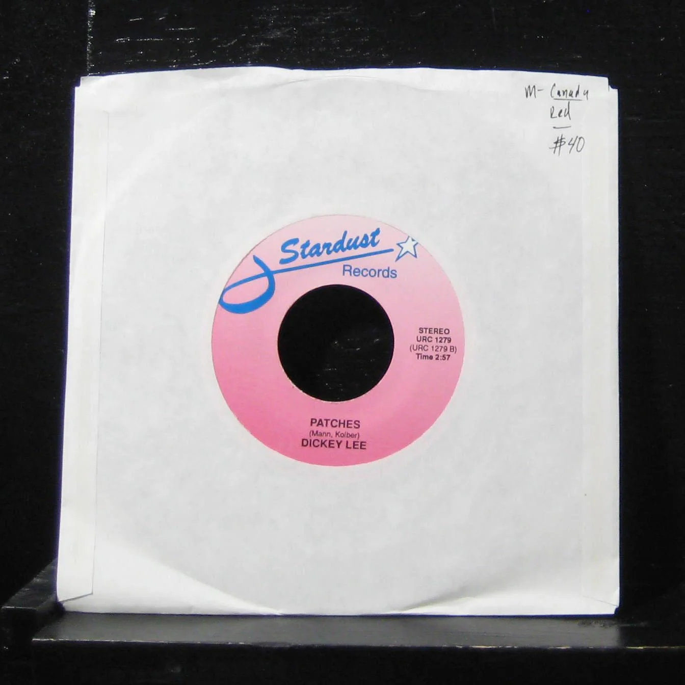 Dickey Lee / Mark Dinning - Patches / Teen Angel 7" Mint- URC 1279 Vinyl 45 Red