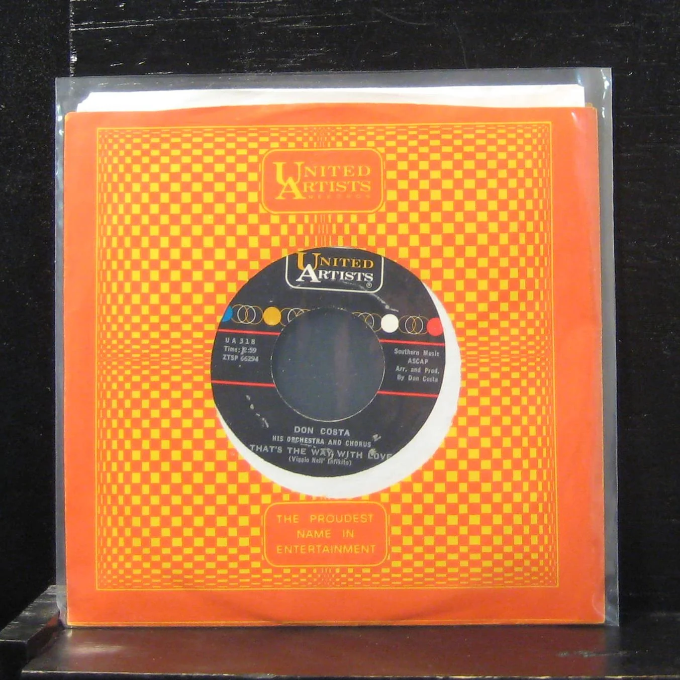 Don Costa - That's The Way With Love Viggio Nell' Infikito 7" VG+ UA318 Vinyl 45 - Image 2