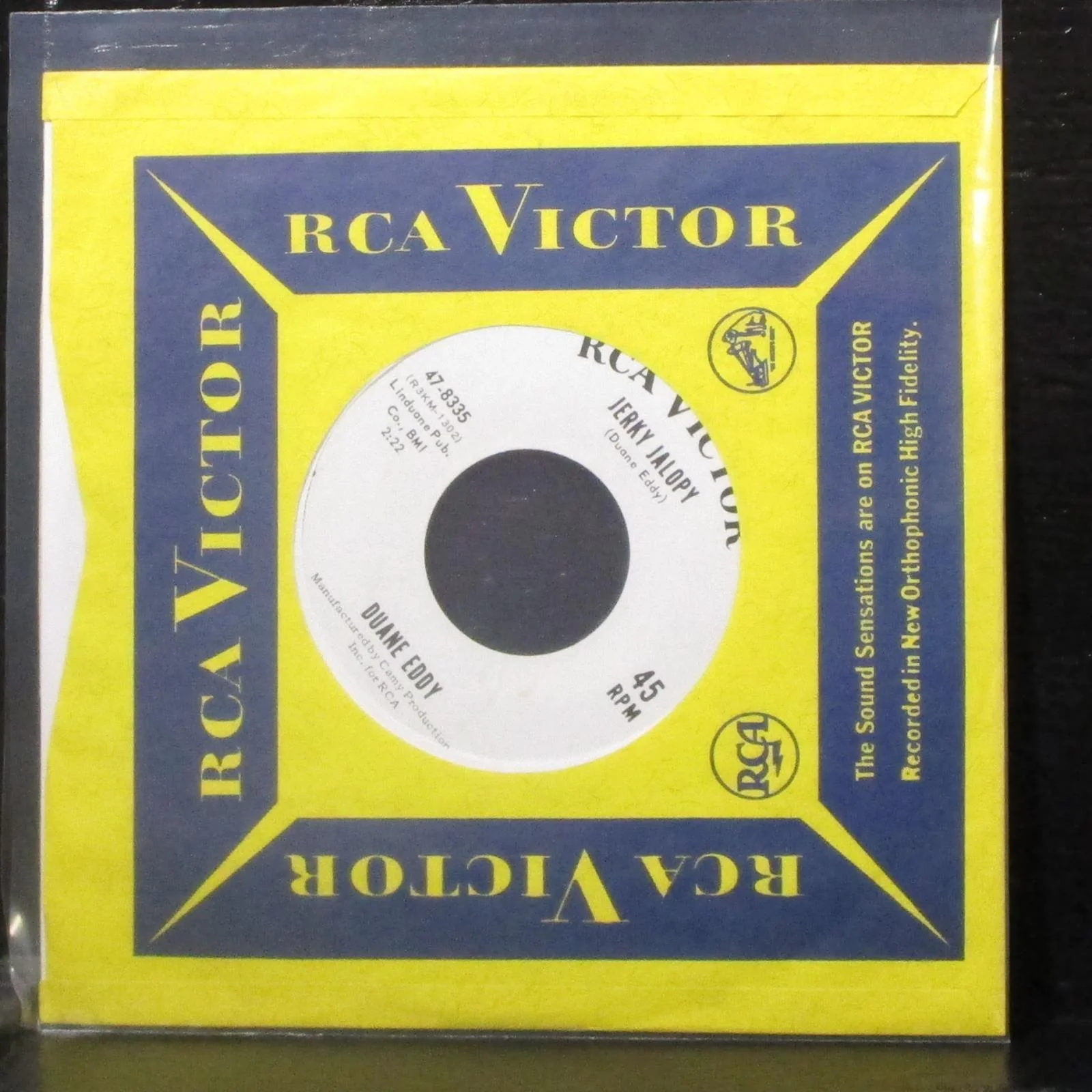 Duane Eddy - Jerky Jalopy / Guitar Child 7" VG+ Promo Vinyl 45 RCA 47-8335 USA - Image 2