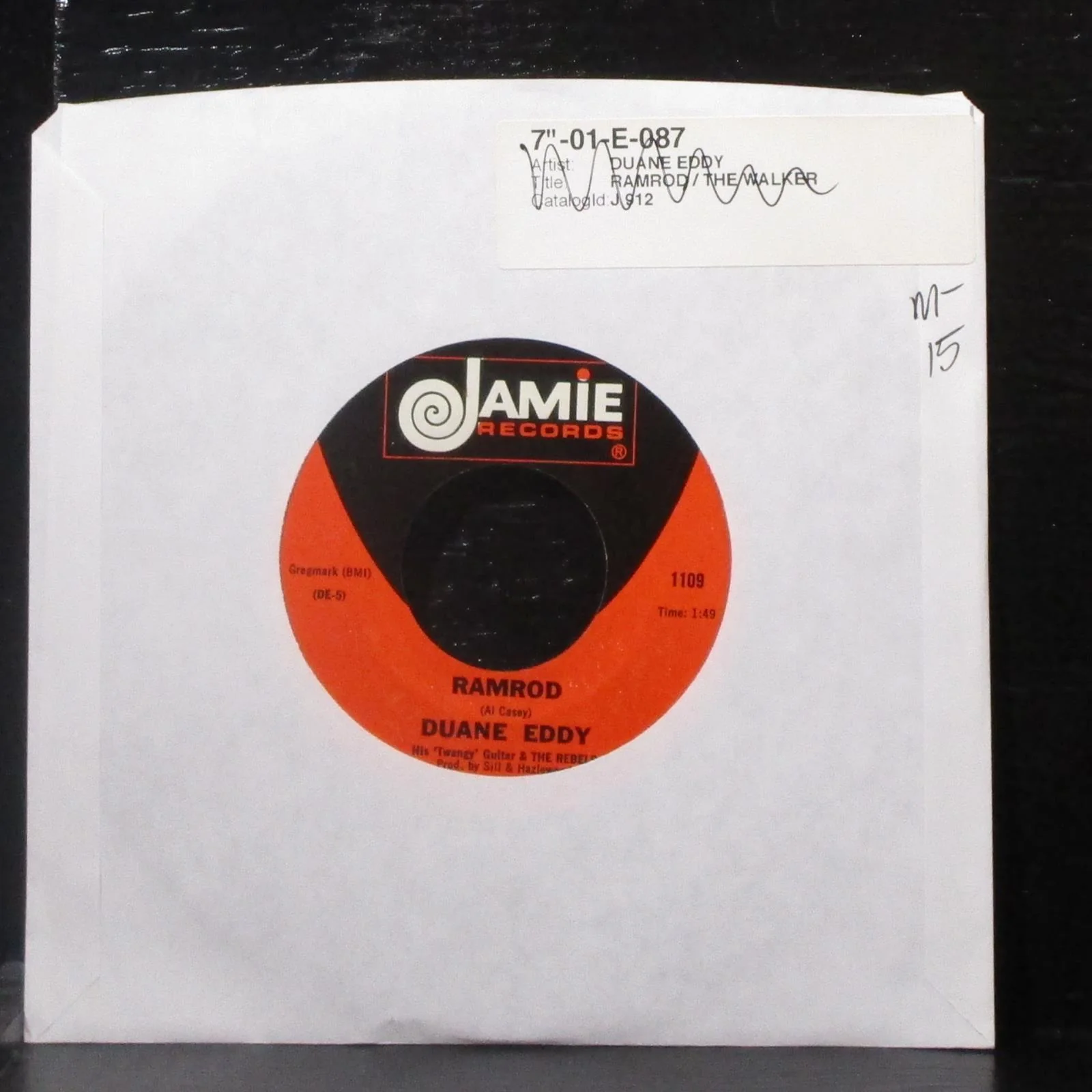 Duane Eddy - Ramrod / The Walker 7" Mint- Vinyl 45 Jamie 1109 USA 1958