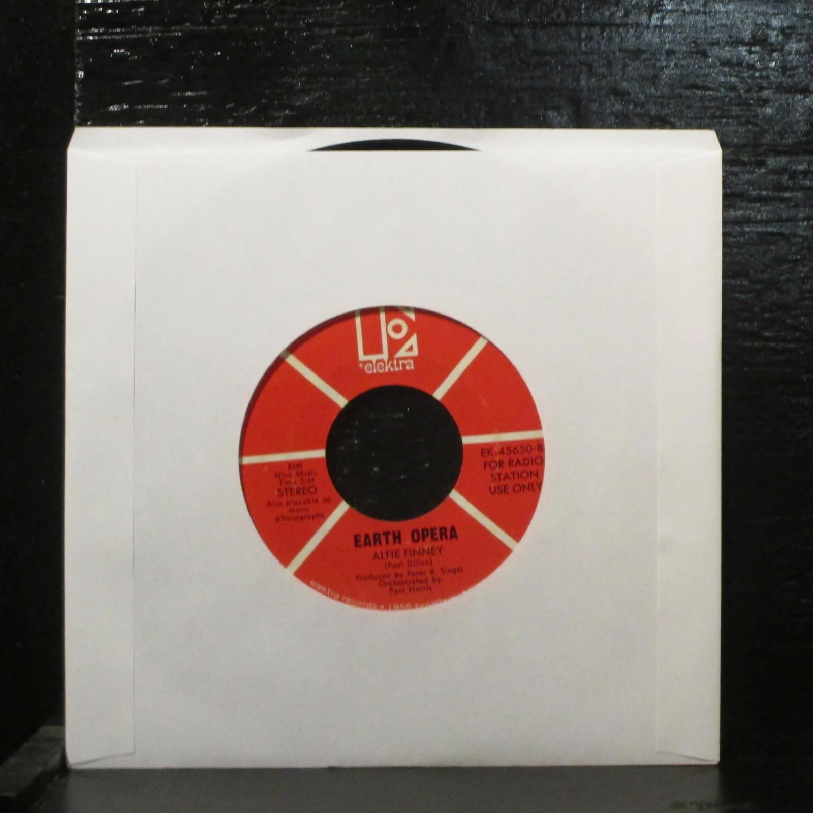 Earth Opera  Home To You VG+ Promo 7" Vinyl 45 Elektra EK-45650 Psych 1969 - Image 2