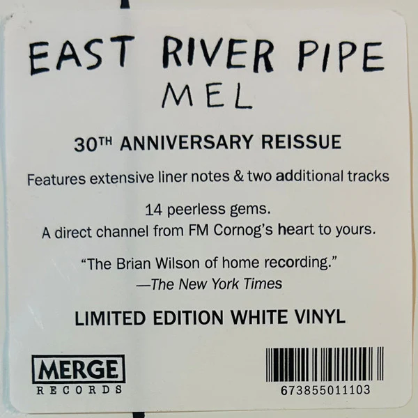 East River Pipe - Mel (1996) - New LP Record 2026 Merge Secretly Society Record Club Exclusive White Vinyl - Alternative Rock - Image 4
