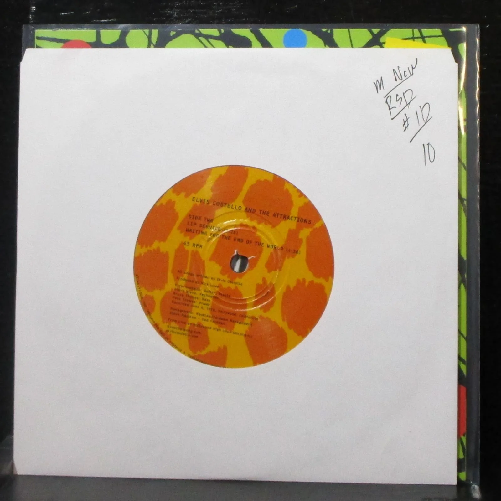 Elvis Costello - Live At Hollywood High EP 7" Mint- New Vinyl 45 RSD 2010 #4587 - Image 2