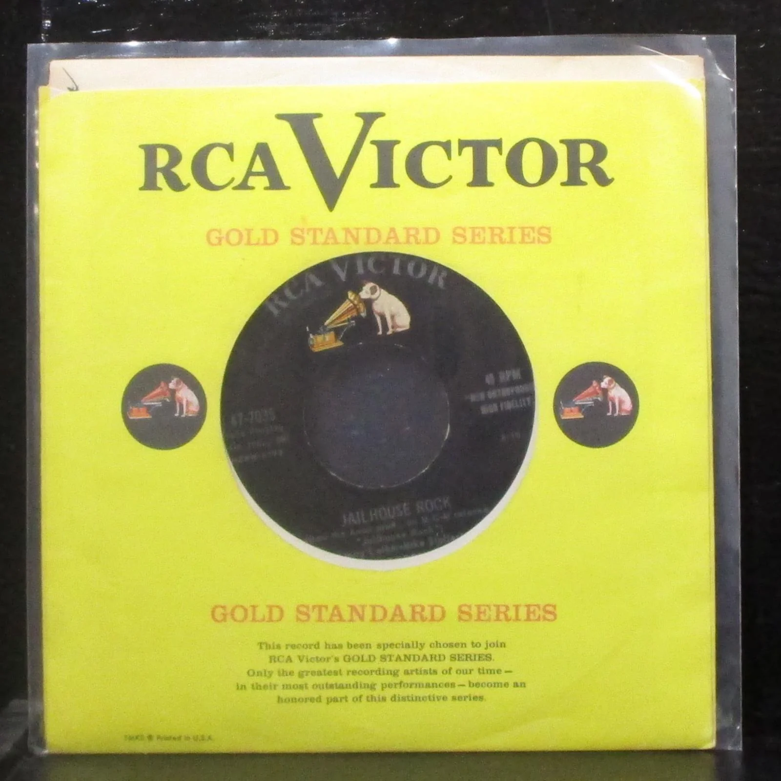 Elvis Presley - Jailhouse Rock / Treat Me Nice 7" VG Vinyl 45 RCA Victor 47-7035